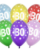 Balloons 30cm, 30th Birthday, Metallic Mix