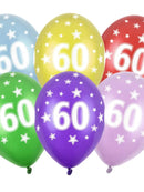 Balloons 30cm, 60th Birthday, Metallic Mix