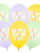 Balloons 30 cm, Happy Birthday, mix