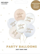 Balloons 30 cm, Welcome Baby, blue mix