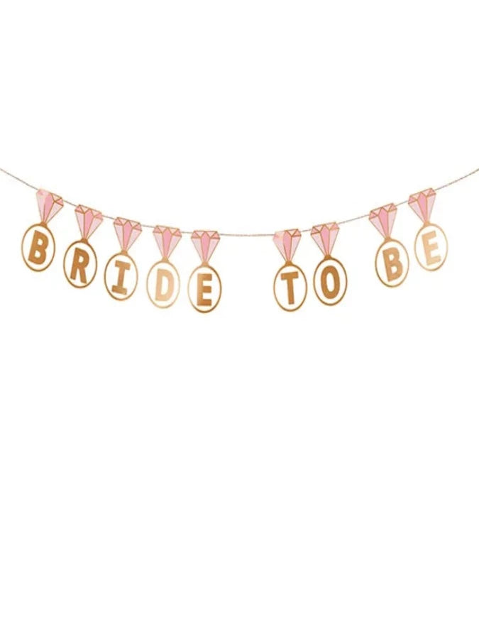 Banner Rings ''Bride to be'', mix, 2.5 m