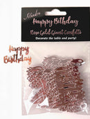 Big Size Rose Gold Happy Birthday Confetti
