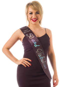 Black Diamante 50 & Fabulous Sash