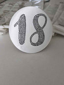 Black Sequin 18 Badge & Table Centre