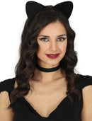 Cat ears headband black