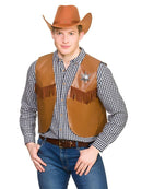 Cowboy Sheriff Waistcoat - BROWN