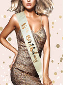 Cream & Gold 18th Birthday Sash