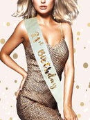 Cream & Gold 21st Birthday Sash