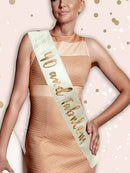 Cream & Gold 40th Birthday Sash