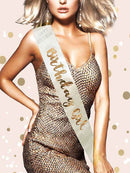 Cream & Gold Birthday Girl Sash