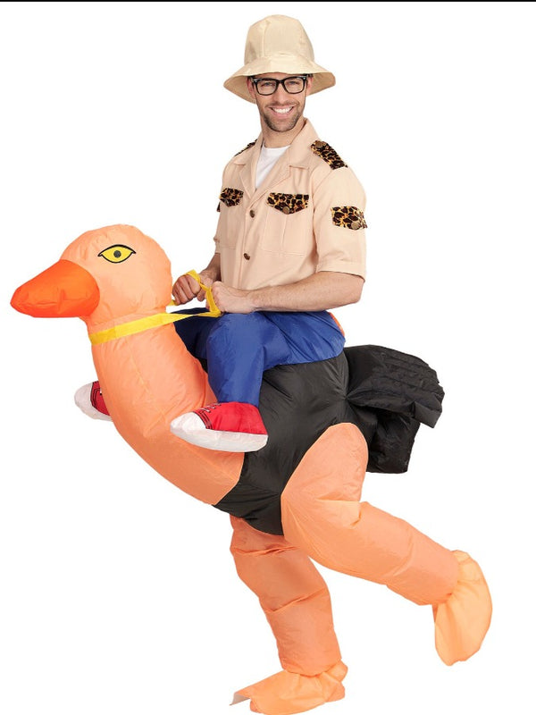 EXPLORER ON OSTRICH  (airblown inflatable costume)