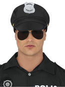 Fabric police hat, black, adults