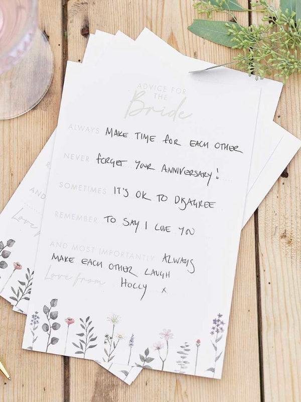 Floral Advice for the Bride Cards