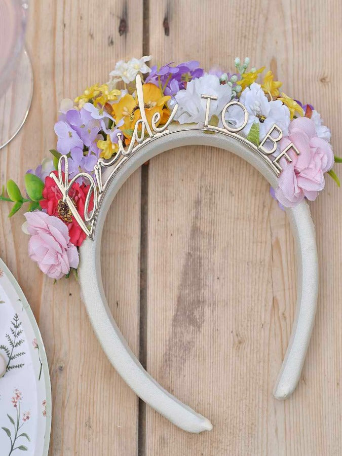 Floral Bride To Be Headband