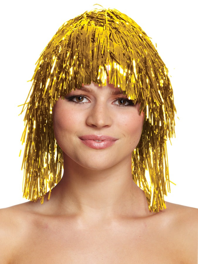 Gold Tinsel Wig