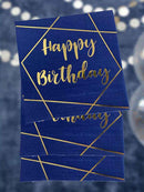 Happy Birthday Navy Blue Napkins
