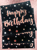 Happy Birthday Rose Gold Foil Napkins