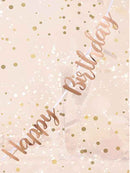Happy Birthday Rose Gold Script Bunting