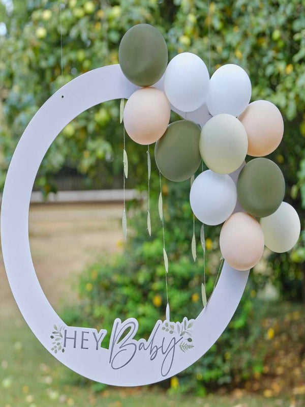 Hey Baby Botanical Baby Shower Photo Booth Frame
