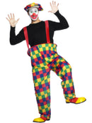 Hooped Clown Costume, Multi-Coloured