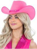 Hot Pink Cowboy Hat, Felt, with Cord