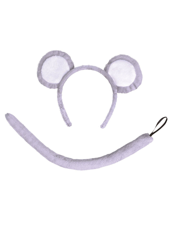 Mouse Set Grey (Ears + Tail)