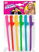 Multi Coloured Willy Straws