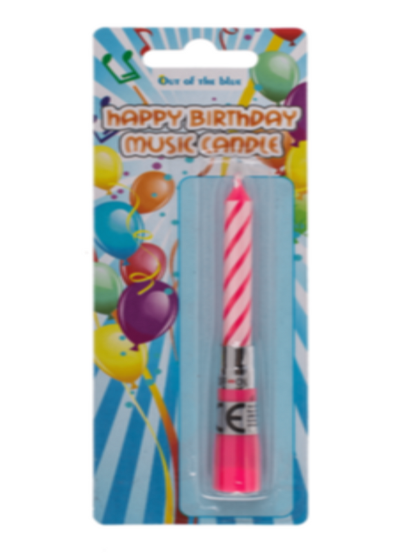 Music candle, Happy Birthday (incl. battery)
