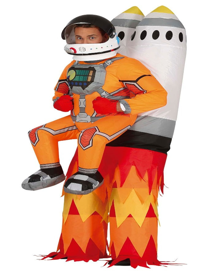 INFLATABLE ROCKET WITH ASTRONAUT COSTUME