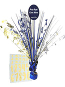 Navy Gold Personalised Birthday Table Centre