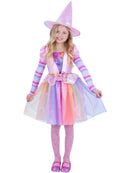 Pastel Rainbow Kids Witch Costume