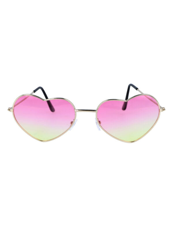 Pink Ombre Heart Glasses with Silver Frame