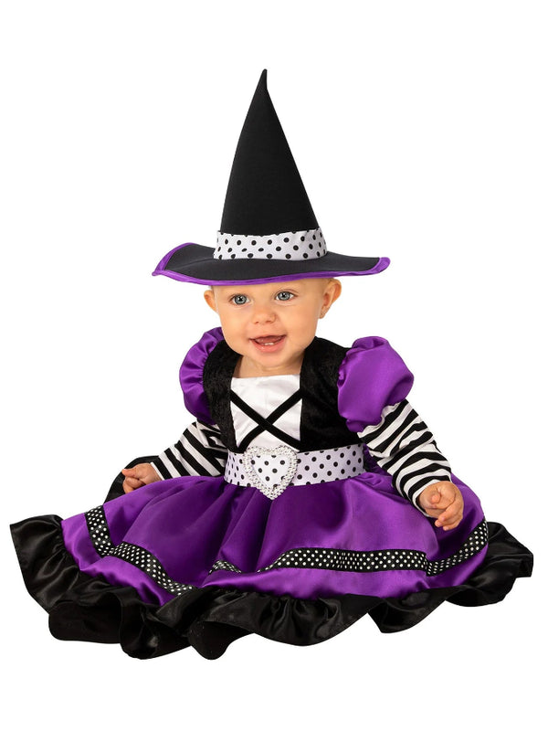 Purple And Black Kids Witch Costume