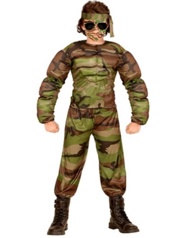 SUPER MUSCLE KIDS SOLDIER COSTUME