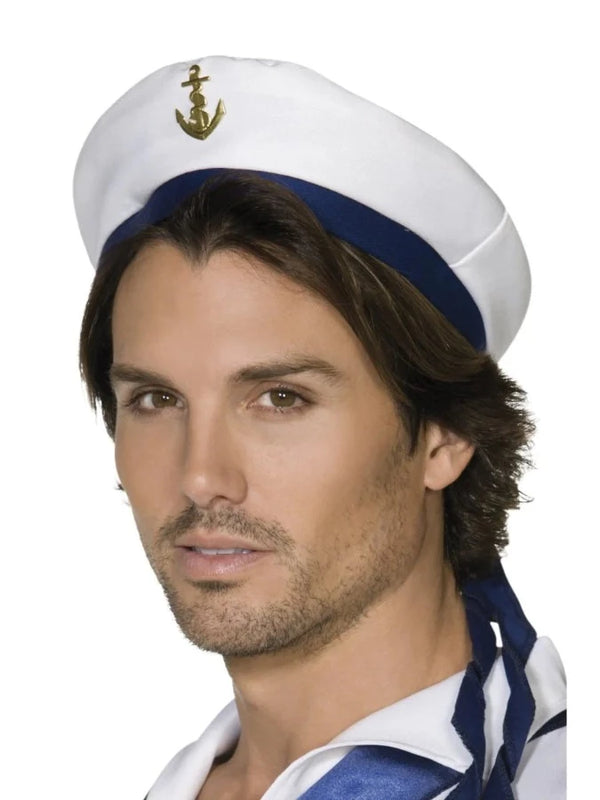 Captians Hat - Mens Hats - Sailing Gifts- Boating Gifts - Sail Boat Gift - Ship Captain Hat - Nautical Decor - Anchor Sailboat Hats for Men