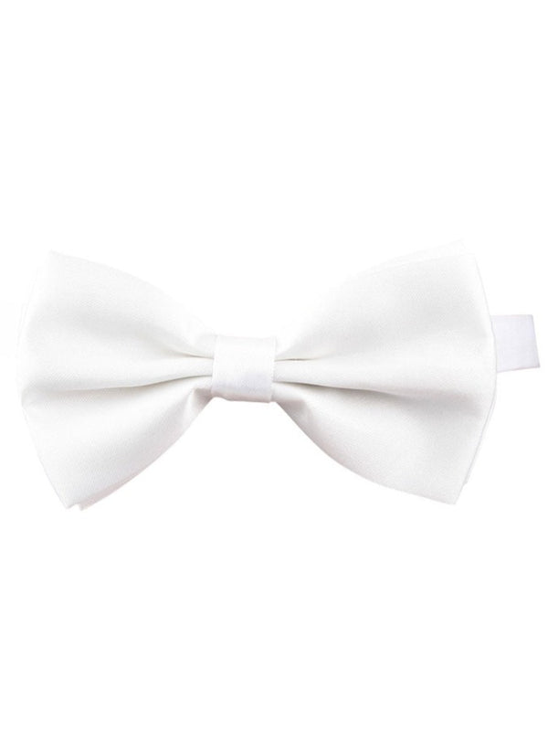 Satin Bow Tie White