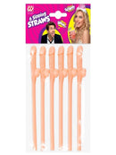 Set of 6 WILLY SIPPING STRAWS original