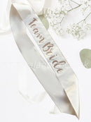Soft White Diamante Team Bride Sash