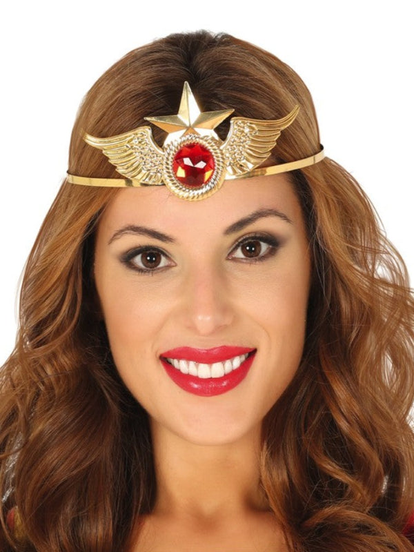 TIARA METAL.GOLD SUPERHEROINE