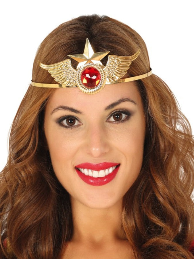 TIARA METAL.GOLD SUPERHEROINE
