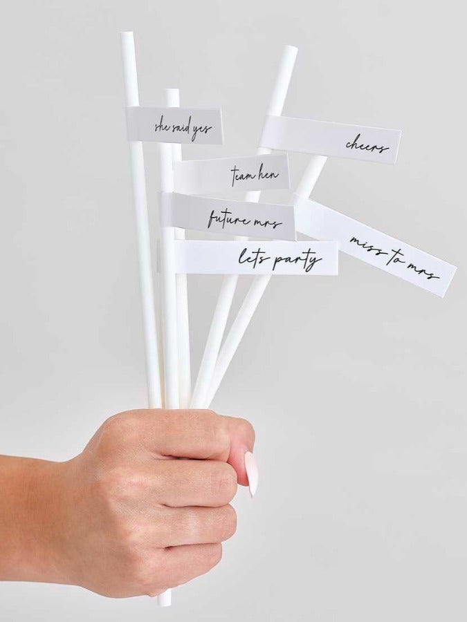 Team Bride Hen Party Paper Straws new