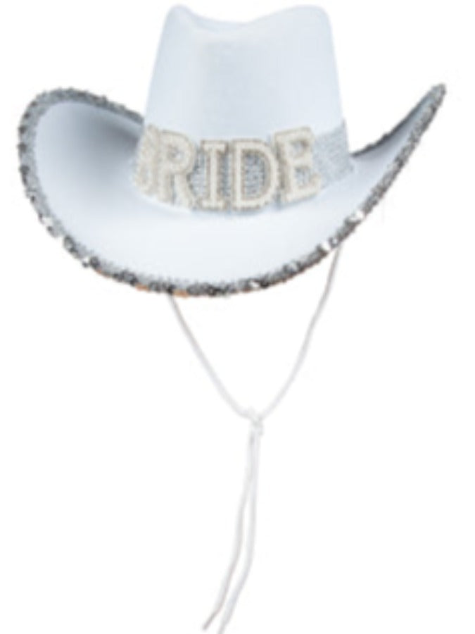 Texan - White BRIDE Cowboy Hat