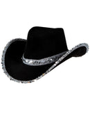Texan - Black Sequins Cowboy hat