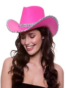 Texan - Hot Pink Sequins Cowboy Hat