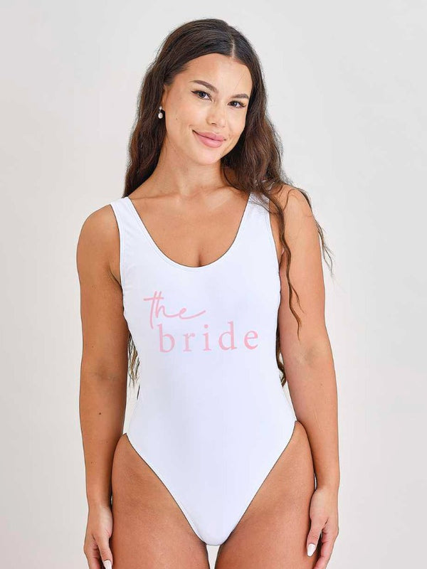 The Bride White & Pink Swimsuit