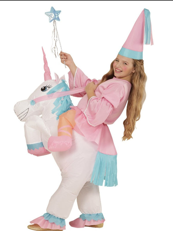 UNICORN  (airblown inflatable costume, hat)