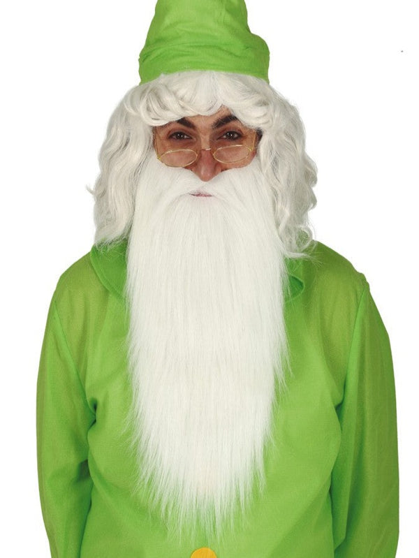 WHITE BEARD AND MOUSTACHE