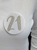 White Gold Diamante 21 Badge & Table Centre
