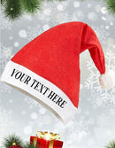 YOUR TEXT HERE Fleece Santa Adult Hat