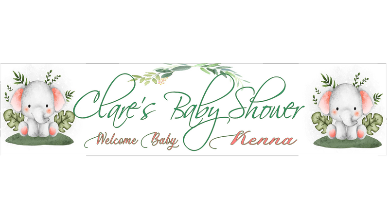 Personalised Baby Shower Banner - Main Image